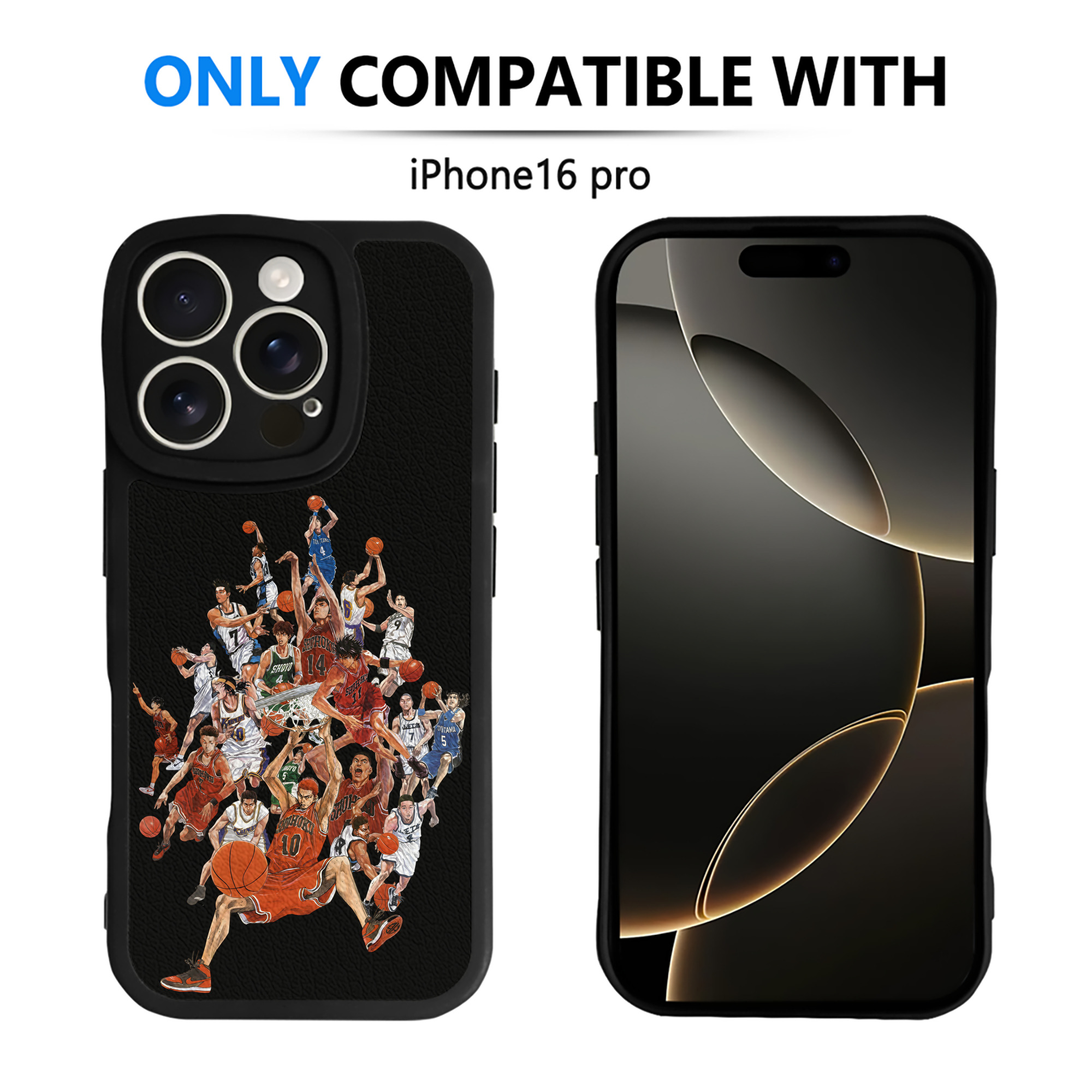 （画像用） SLAM DUNK／スラムダンク 【iPhone 16シリーズ対応】シリコンスマホケース（レザー調） 材質：シリコン